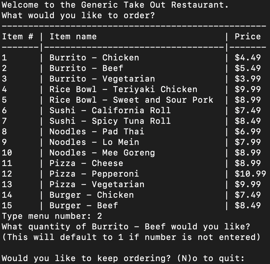 GitHub - AlgoMystique/Takeout-Restaurant-Order-System: Used Python to ...